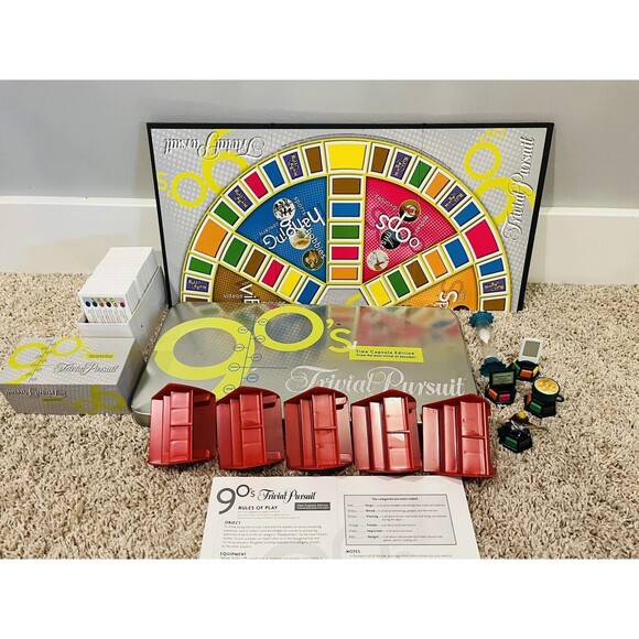 90's Trivial Pursuit - Trivia Time Capsule Edition Board Game in Collector Tin - Picture 1 of 4